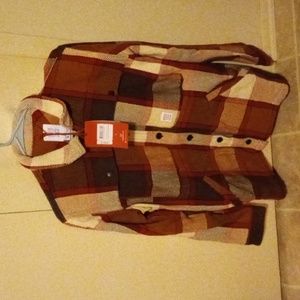 Topo Designs Corduroy Mountain Shirt Jacket,  Size: M, Brown Red Burnt Orange